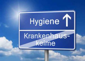 Hygiene Infektion Krankenhauskeime Schild